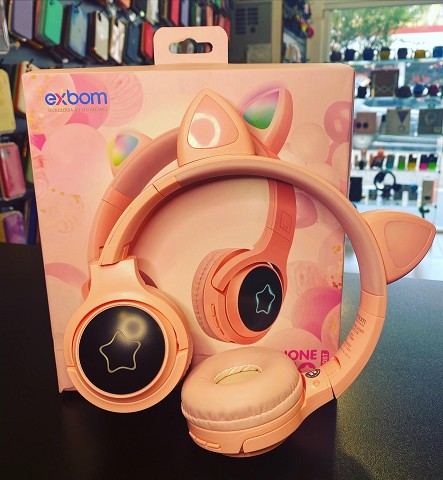 Imagem Headset Bluetooth Gatinha estrelada com LED