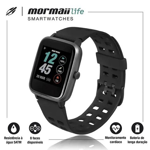 Imagem Relogio smartwatch  Mormaii modelo Mormaii Life novo 