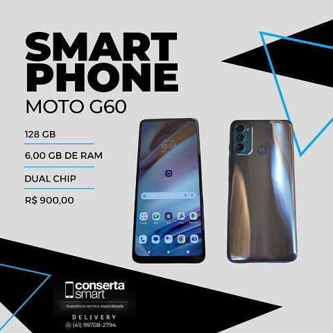 Imagem Motorola Moto G60 usado 128 GB com 6,00 GB de RAM Azul