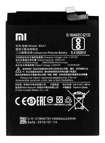 bateria Xiaomi Redmi 6 Pro