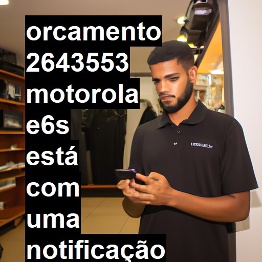 MOTOROLA E6S ESTÁ COM UMA NOTIFICAÇÃO DIZENDO: CARREGANDO DISPOSITIVO CONECTADO VIA USB. MESMO SEM ESTAR CONECTADO E SÓ ESTÁ CARREGANDO DESLIGADO. | ConsertaSmart São José
