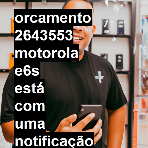 MOTOROLA E6S ESTÁ COM UMA NOTIFICAÇÃO DIZENDO: CARREGANDO DISPOSITIVO CONECTADO VIA USB. MESMO SEM ESTAR CONECTADO E SÓ ESTÁ CARREGANDO DESLIGADO. | ConsertaSmart São José