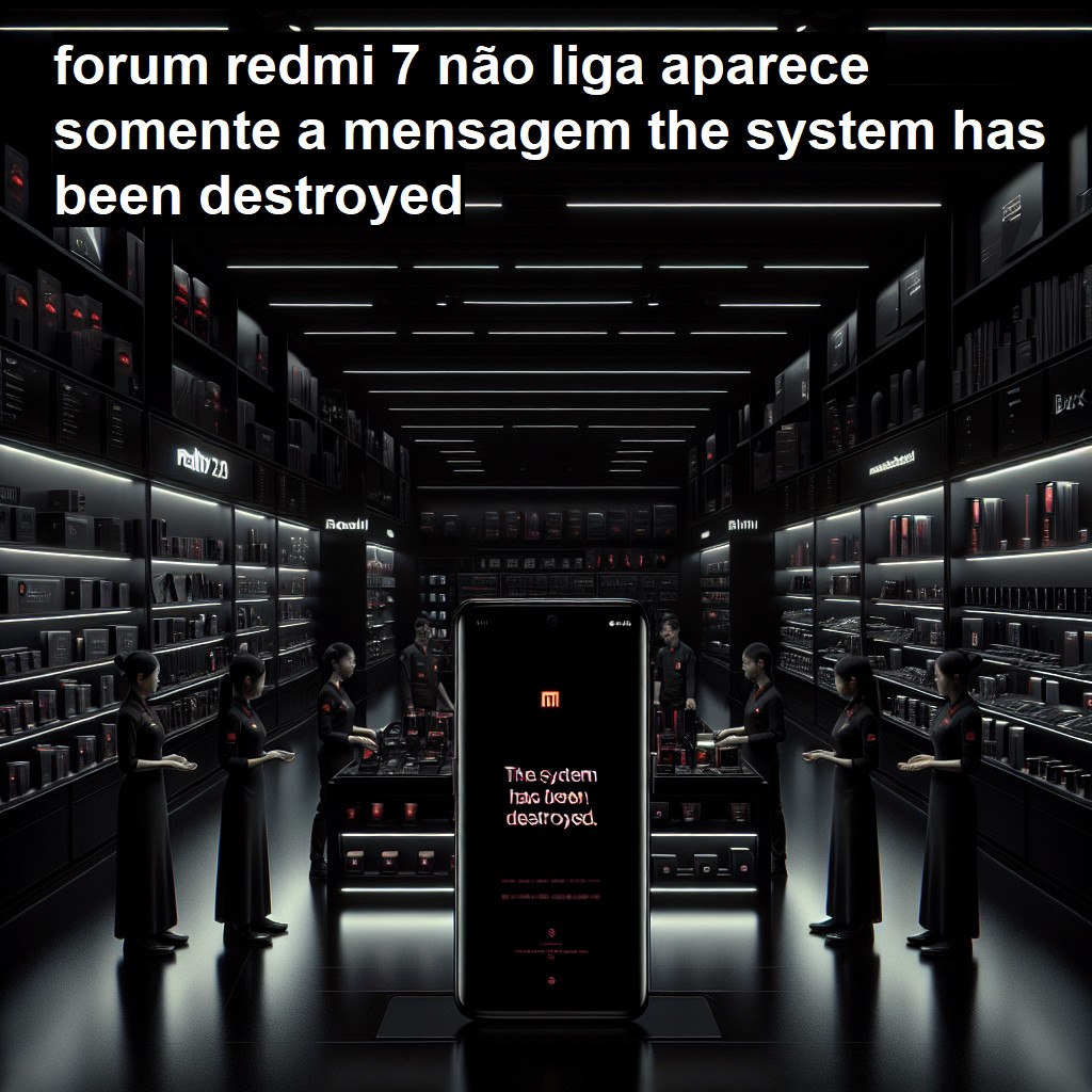 REDMI 7 - NÃO LIGA APARECE SOMENTE A MENSAGEM THE SYSTEM HAS BEEN DESTROYED | ConsertaSmart 