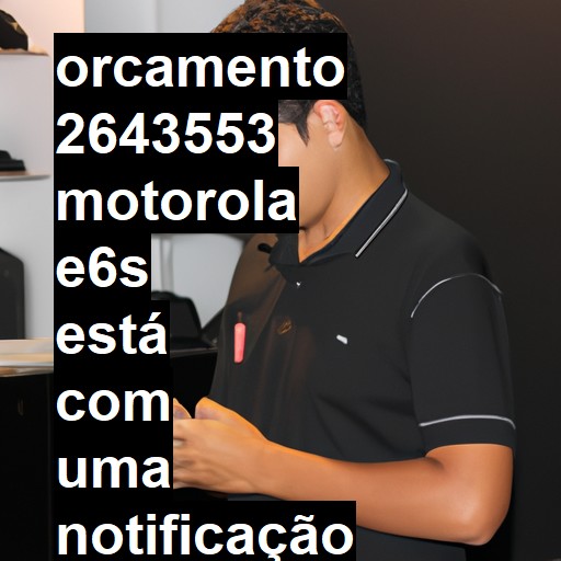 MOTOROLA E6S ESTÁ COM UMA NOTIFICAÇÃO DIZENDO: CARREGANDO DISPOSITIVO CONECTADO VIA USB. MESMO SEM ESTAR CONECTADO E SÓ ESTÁ CARREGANDO DESLIGADO. | ConsertaSmart São José
