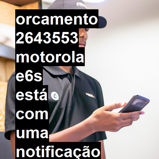 MOTOROLA E6S ESTÁ COM UMA NOTIFICAÇÃO DIZENDO: CARREGANDO DISPOSITIVO CONECTADO VIA USB. MESMO SEM ESTAR CONECTADO E SÓ ESTÁ CARREGANDO DESLIGADO. | ConsertaSmart São José