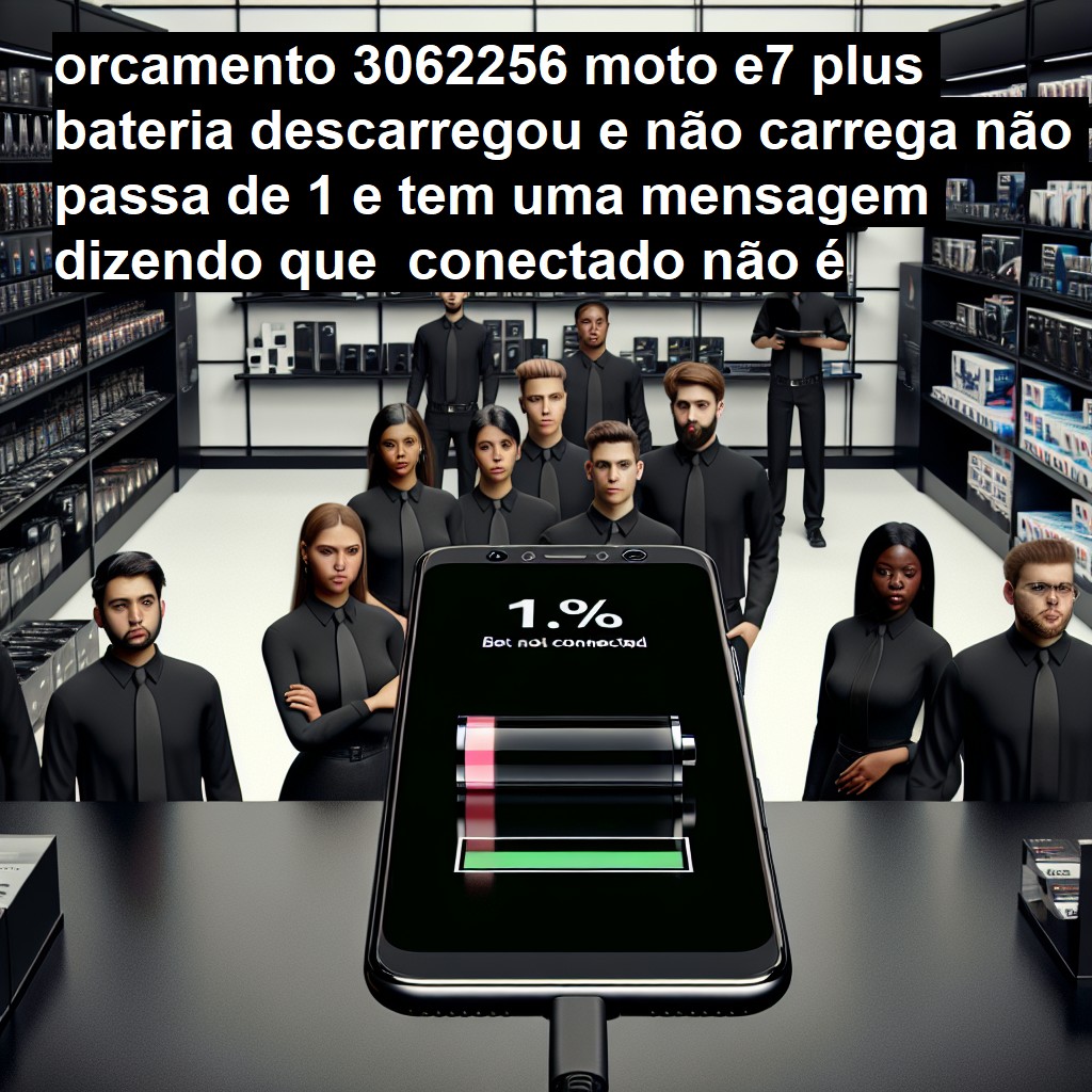 MOTO E7 PLUS BATERIA DESCARREGOU E NÃO CARREGA, NÃO PASSA DE 1% E TEM UMA MENSAGEM DIZENDO QUE 