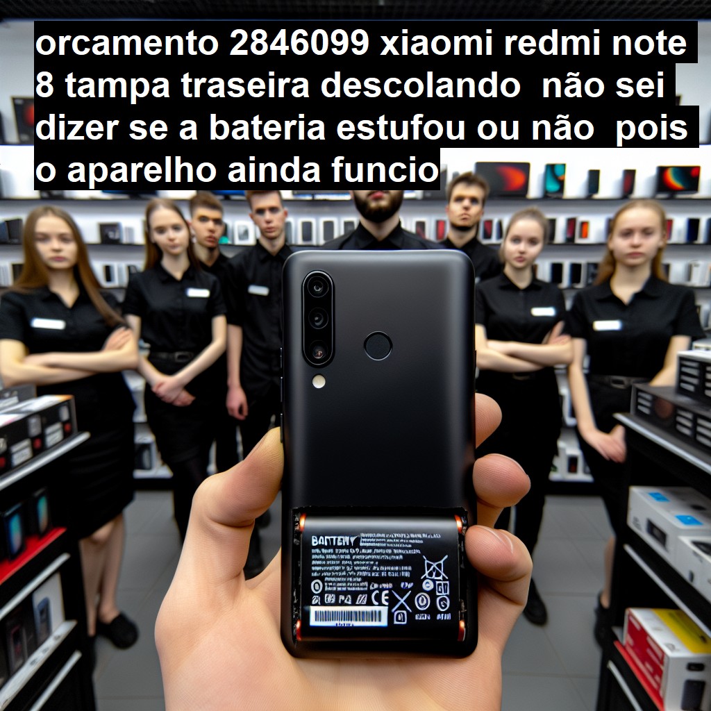 XIAOMI REDMI NOTE 8 TAMPA TRASEIRA DESCOLANDO , NÃO SEI DIZER SE A BATERIA ESTUFOU OU NÃO , POIS O APARELHO AINDA FUNCIONA NORMALMENTE  | ConsertaSmart SÃO PAULO VILA PRUDENTE (DESATIVADA)