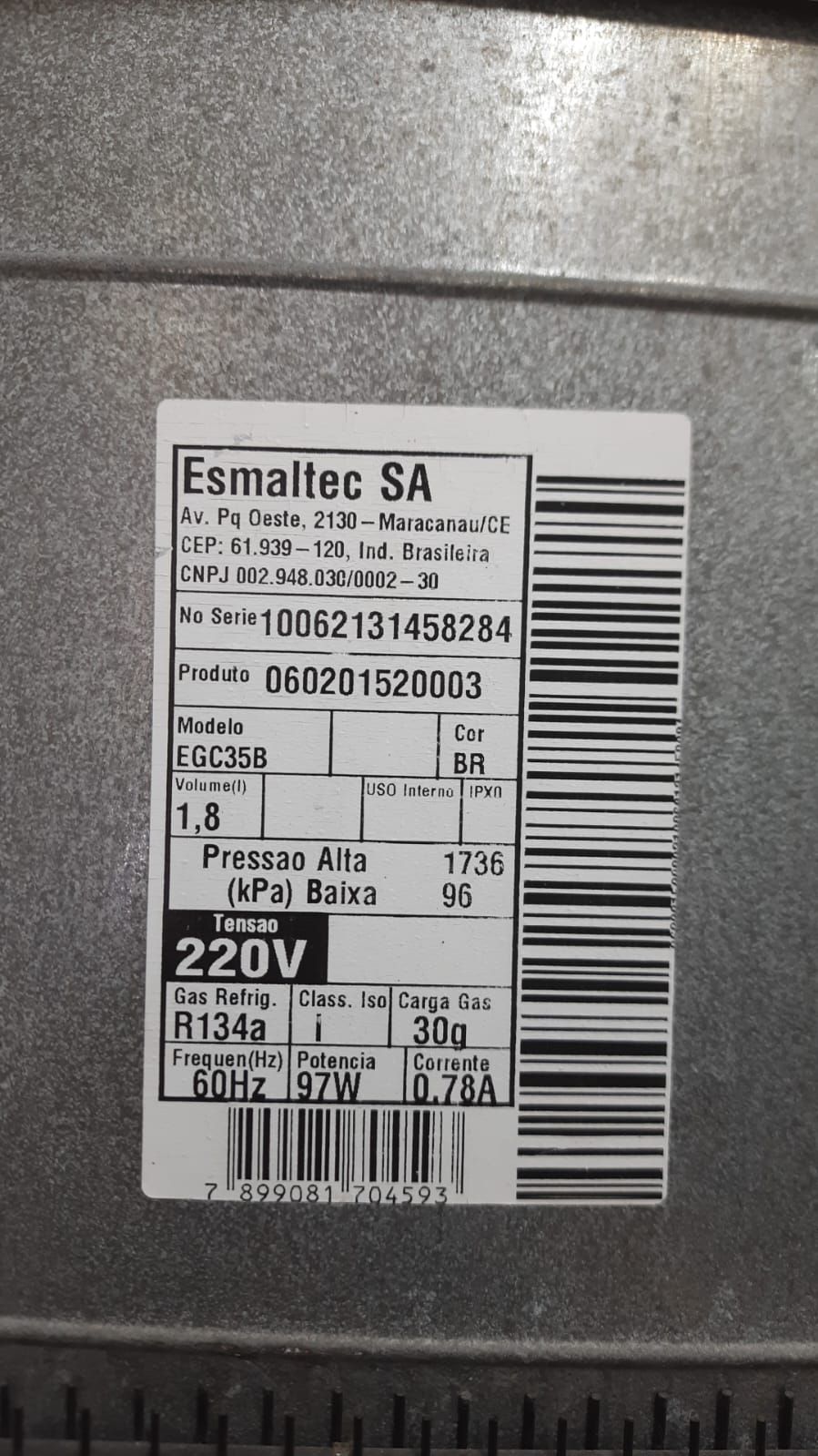 Produto Esmaltec