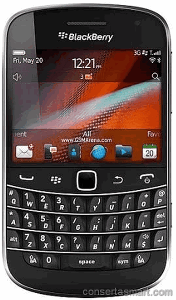 botão ruim emperrado BlackBerry Bold 9900