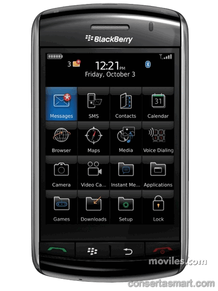 botão ruim emperrado BlackBerry Storm 9500