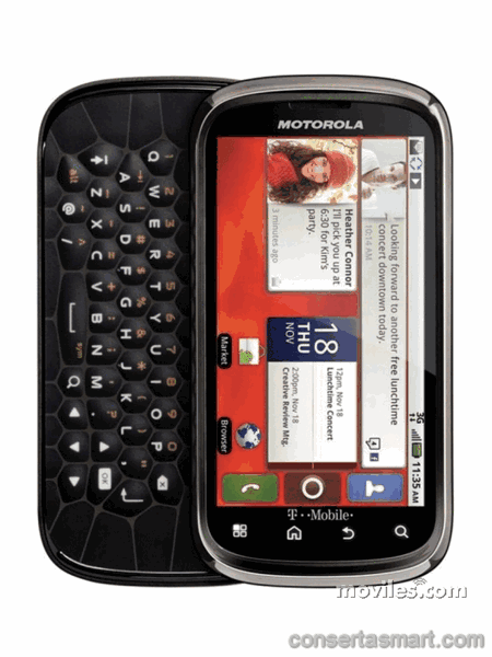 botão ruim emperrado Motorola CLIQ 2