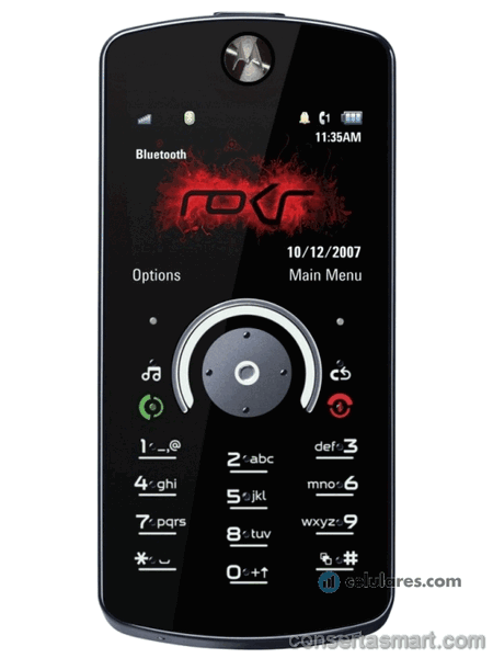 botão ruim emperrado Motorola ROKR E8