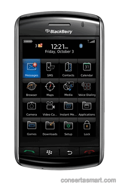 botão ruim emperrado RIM BlackBerry Storm 9500