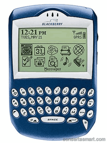 botão ruim emperrado RIM Blackberry 7210