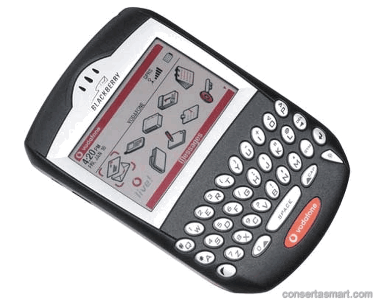 botão ruim emperrado RIM Blackberry 7230