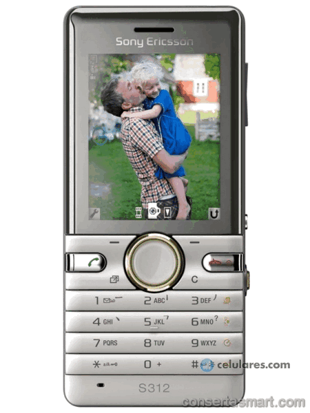 botão ruim emperrado Sony Ericsson S312