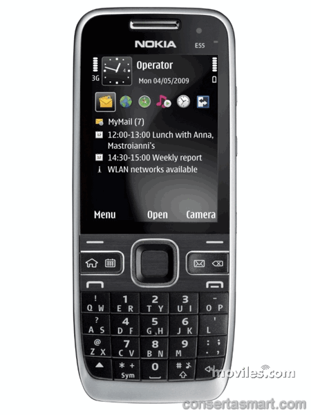 câmera não funciona Nokia E55