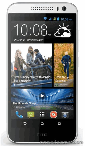 display branco listrado ou azul HTC Desire 616