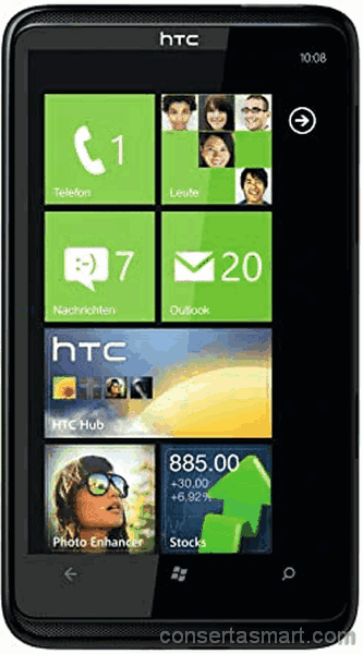 display branco listrado ou azul HTC HD7