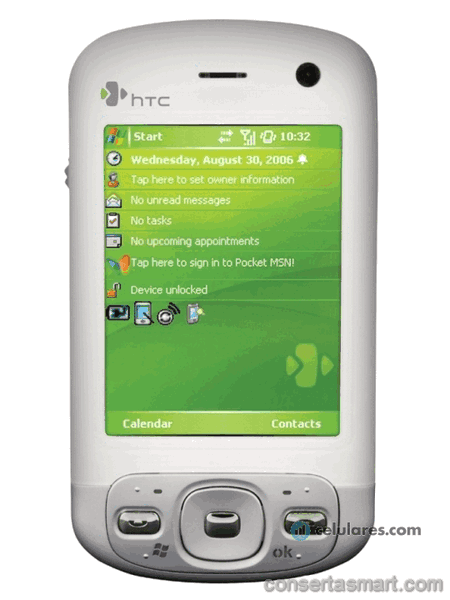 display branco listrado ou azul HTC P3600
