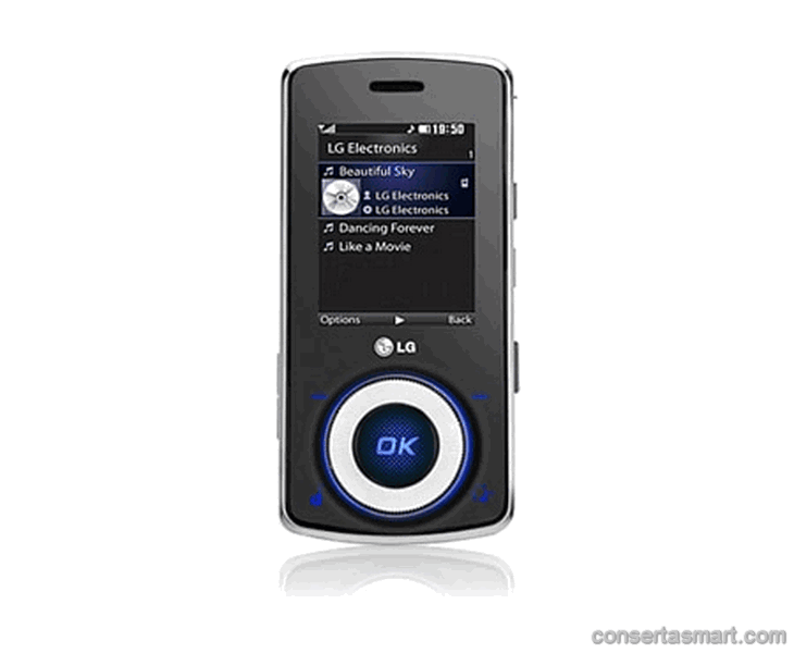 display branco listrado ou azul LG KM710