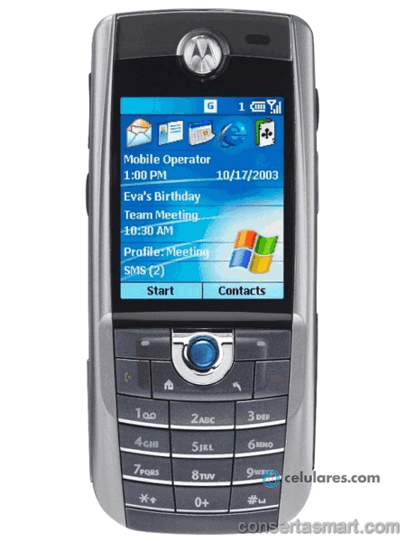 display branco listrado ou azul Motorola MPx100