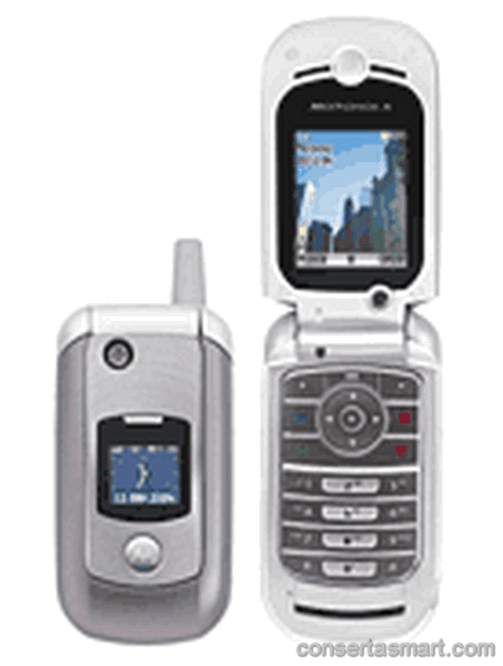 display branco listrado ou azul Motorola V975