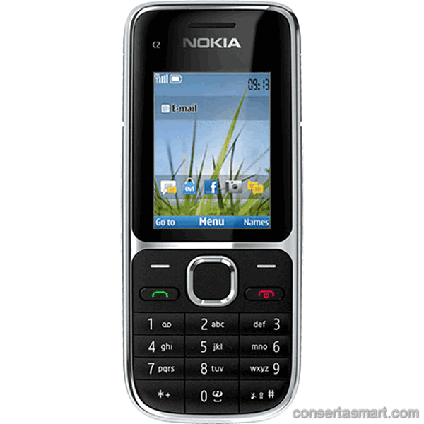 display branco listrado ou azul Nokia C2