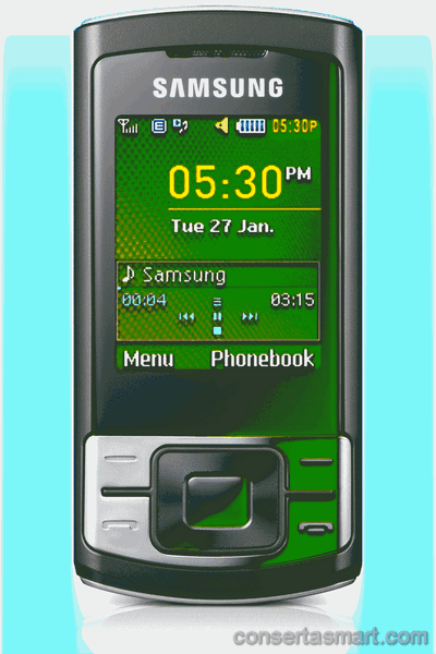 display branco listrado ou azul Samsung C3050