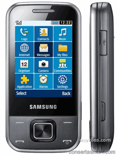 display branco listrado ou azul Samsung C3750