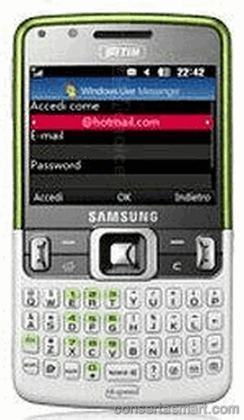 display branco listrado ou azul Samsung C6620