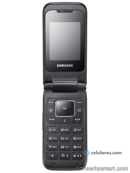 display branco listrado ou azul Samsung E2530