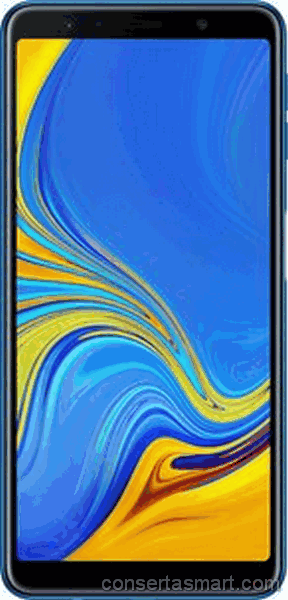 display branco listrado ou azul Samsung Galaxy A7 2018