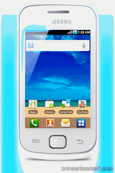 display branco listrado ou azul Samsung Galaxy Gio