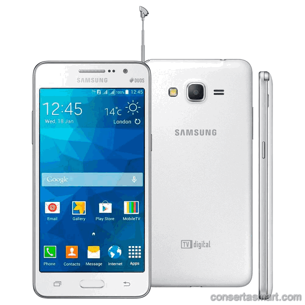display branco listrado ou azul Samsung Galaxy Gran Prime Duos TV