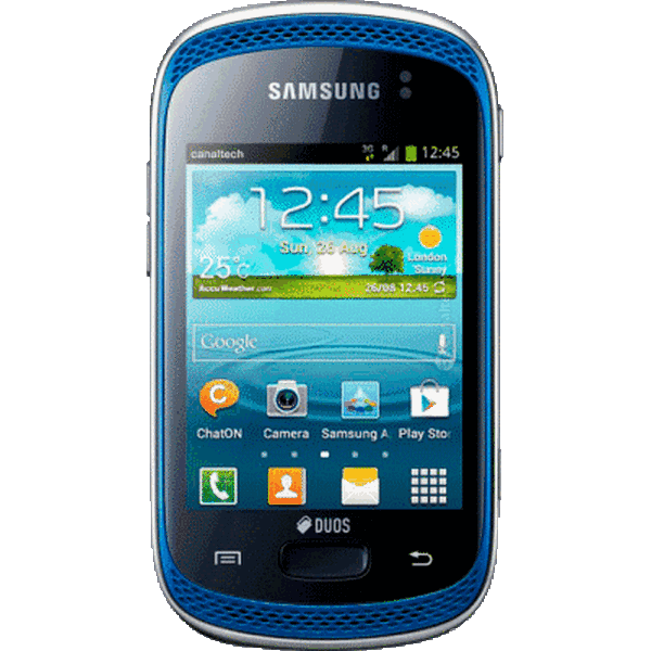 display branco listrado ou azul Samsung Galaxy Music Duos
