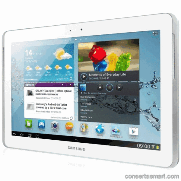 display branco listrado ou azul Samsung Galaxy tab 2 P5110