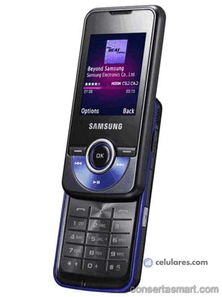 display branco listrado ou azul Samsung M2710 Beat Twist