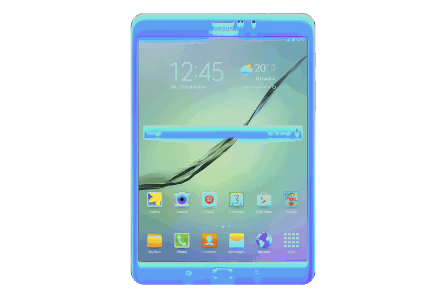display branco listrado ou azul Samsung TAB S2 T715Y