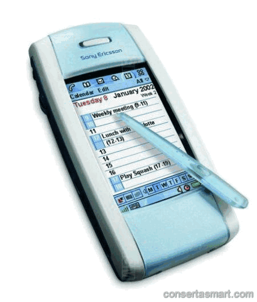 display branco listrado ou azul Sony Ericsson P800