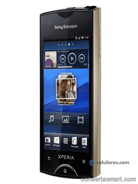 display branco listrado ou azul Sony Ericsson Xperia Ray