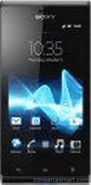 display branco listrado ou azul Sony Xperia J