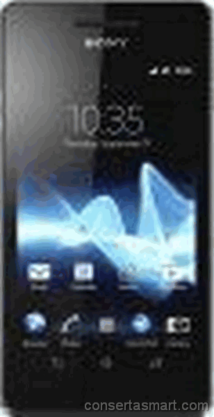 display branco listrado ou azul Sony Xperia V