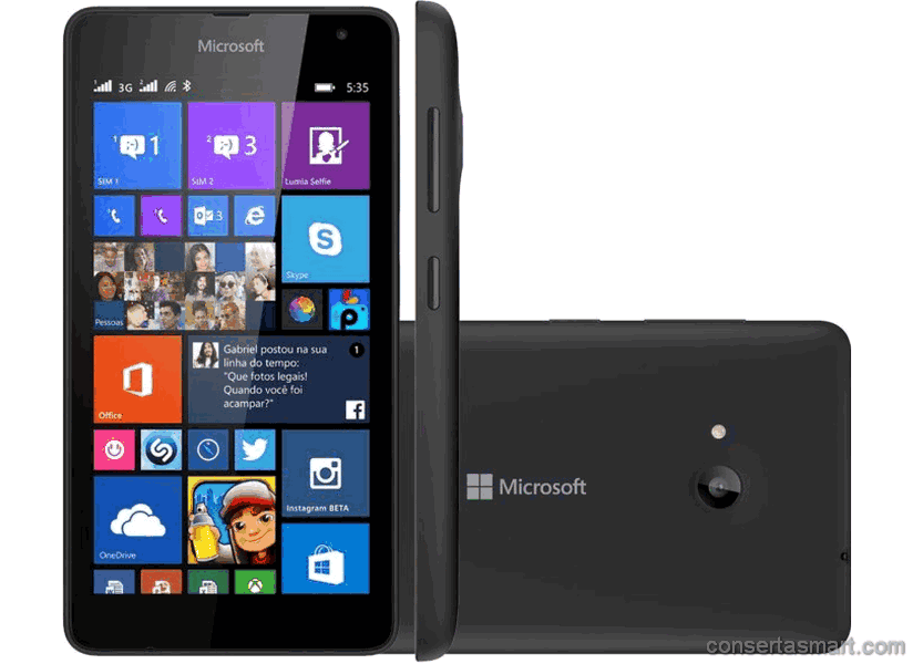 lcd não aparece imagem ou está quebrado Nokia Lumia 535
