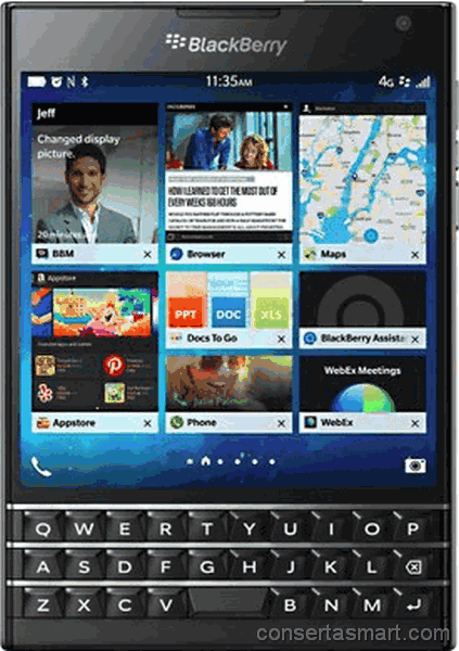 não toca som RIM Blackberry Passport