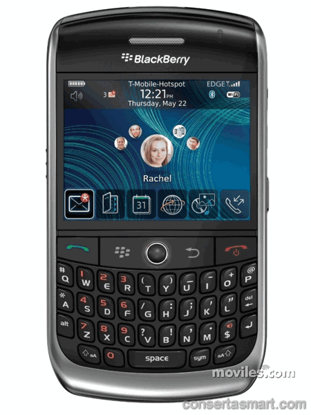 problema em aplicativo erros de software BlackBerry Curve 8900