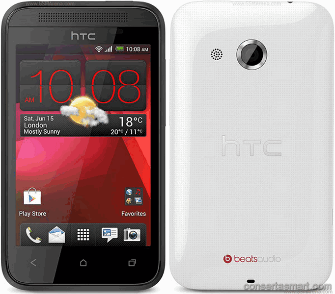 problema em aplicativo erros de software HTC Desire 200