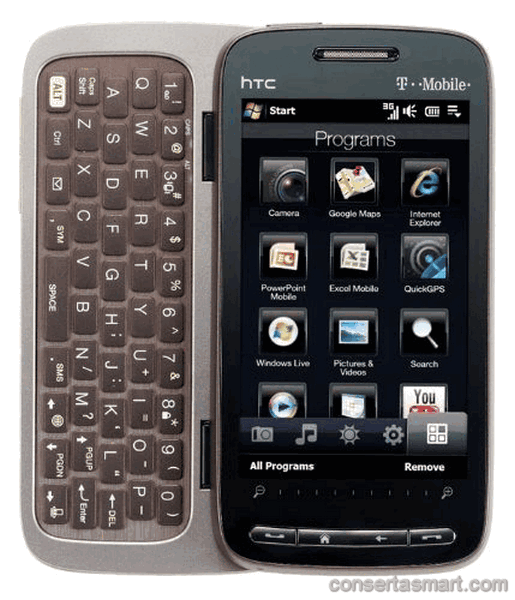problema em aplicativo erros de software HTC Touch Pro2