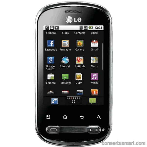 problema em aplicativo erros de software LG Optimus Me P350