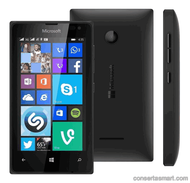 problema em aplicativo erros de software Microsoft Lumia 435